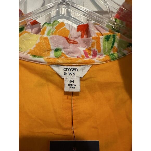 Crown And Ivy Shift Dress Size Medium Floral Sleeveless NWT Beach Costal Resort - Picture 3 of 11